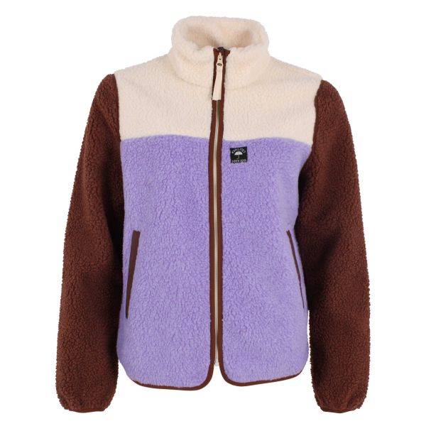 DANEFAE - DANEBIRK FLEECE ZIP UP - DAMEN FLEECEJACKE - LIGHT LILAC/LIGHT BEIGE/DARK WINE