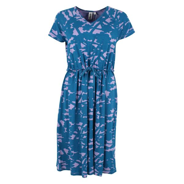 DANEFAE - DANOUIOUI MODAL SS DRESS - DAMEN SOMMERKLEID - WARM BLUE/LIGHT LILAC BRAMBLE