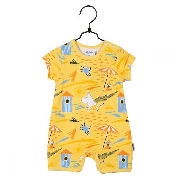 MARTINEX - CRAB PLAYSUIT - KURZARM EINTEILER - YELLOW