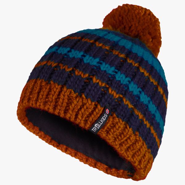 TROLLKIDS - KIDS HAFJELL BOBBLE CAP - WINTER STRICK BOMMELMÜTZE