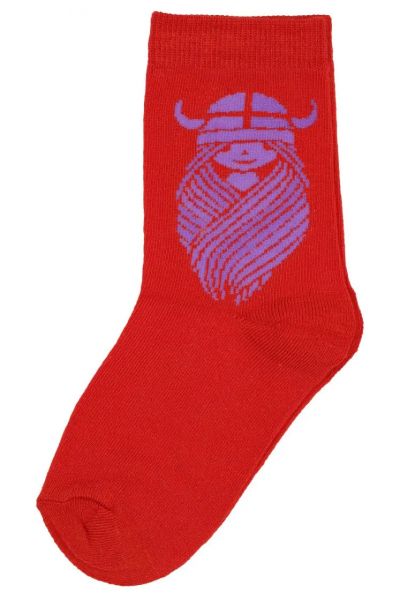 DANEFAE - DANEDANMARK KIDS SOCKS - KINDER SOCKEN - BRIGHT RED FREJA