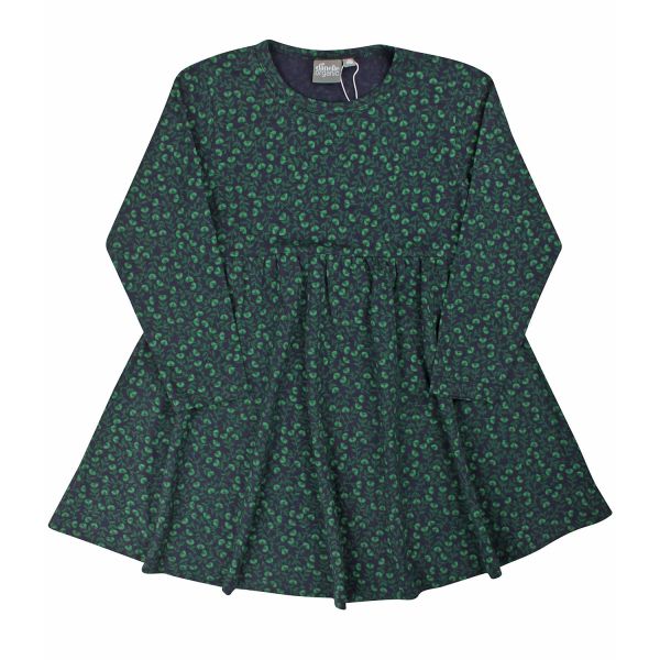 DANEFAE - ORGANIC - GINGER DRESS - KLEID - DARK NAVY FLEURIE