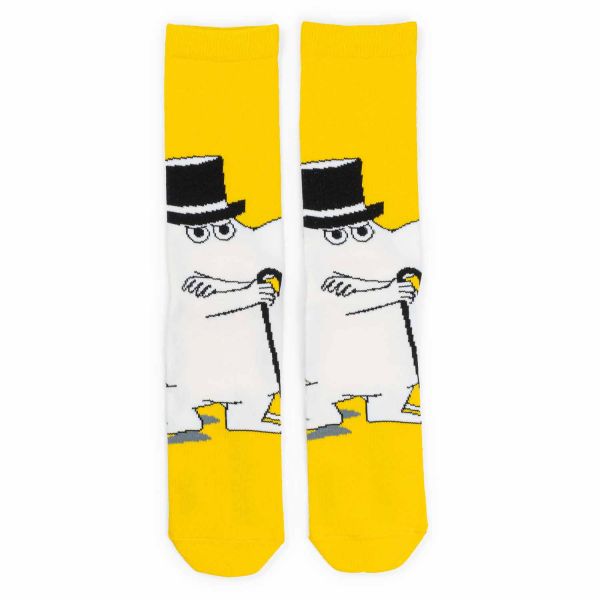 NORDIC BUDDIES - MOOMIN MEN SOCKS - MOOMINPAPA WONDERING MEN - YELLOW GRÖSSE 40-45