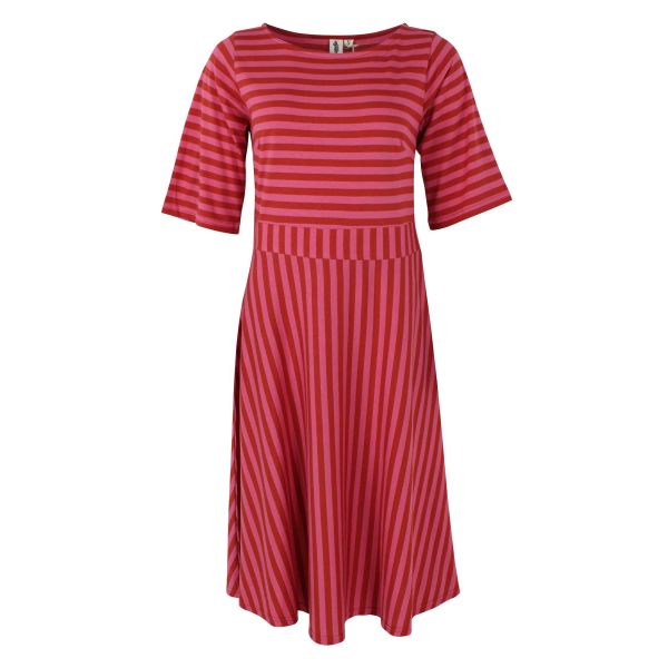 DANEFAE - DANEVIBORG MODAL SS DRESS - DAMEN SOMMERKLEID - CHILI/SOFT CHERRY