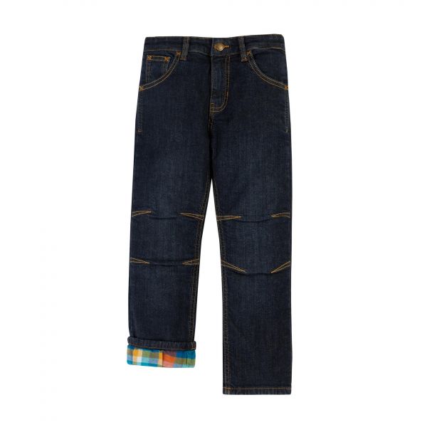 FRUGI - LUMBERJACK LINED JEANS - GEFÜTTERTE JEANS - DARK WASH