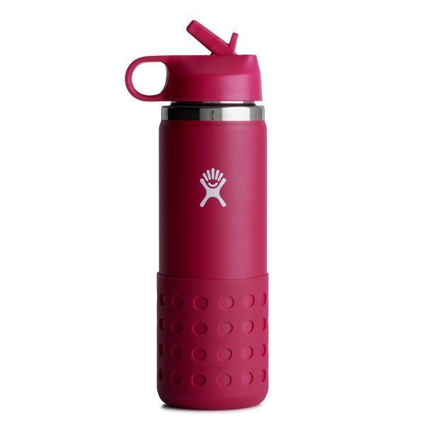 HYDRO FLASK - 20 OZ KIDS WITE MOUTH STRAW LID AND BOOT - ISOLIERTE TRINKFLASCHE 591 ML - SNAPPER