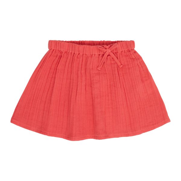 SENSE ORGANICS - GYDA SKIRT - LEICHTER MUSLIN ROCK BIO - RED